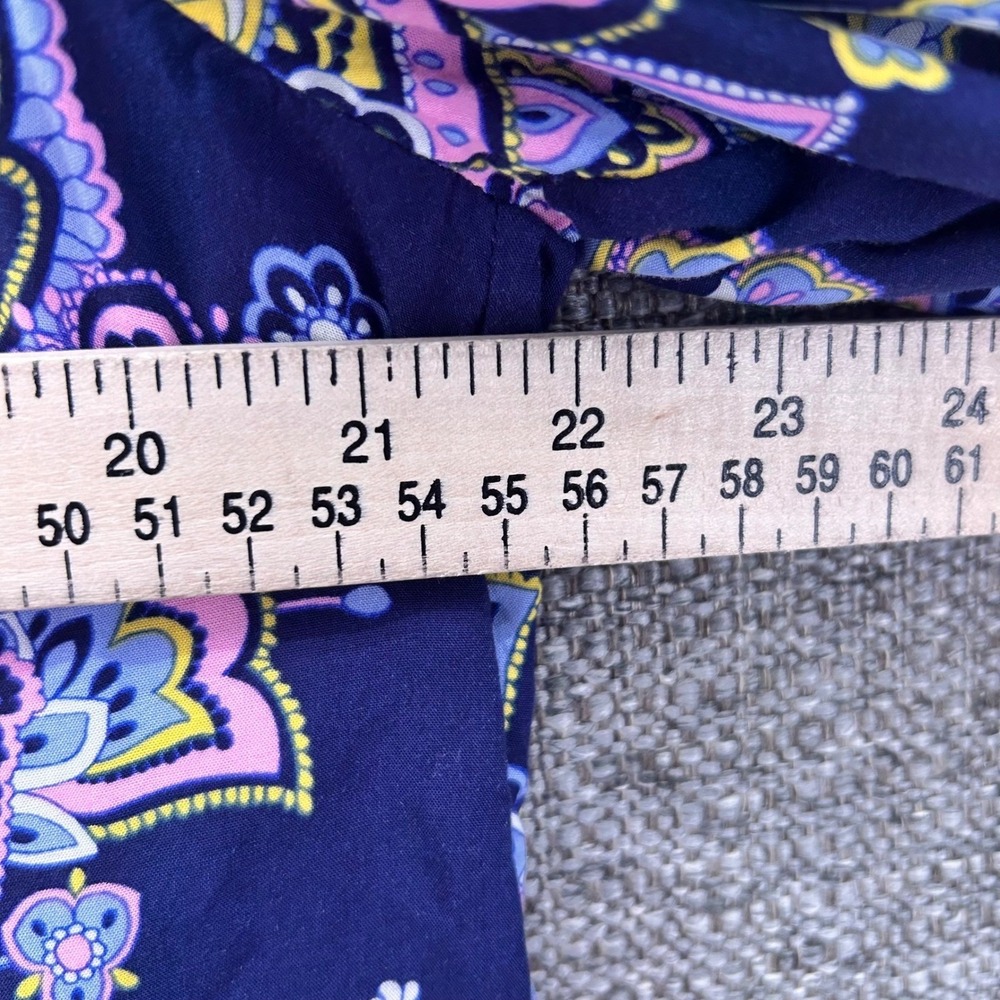 Talbots Paisley Tunic Blouse Blue Large - Picture 10 of 14